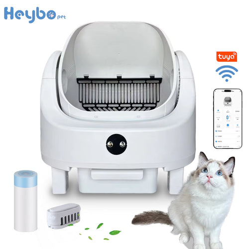 Revolutionary Auto Cat Litter Box: Large Capacity, Smart App Control, and Odor-Free Design for Happy Cats