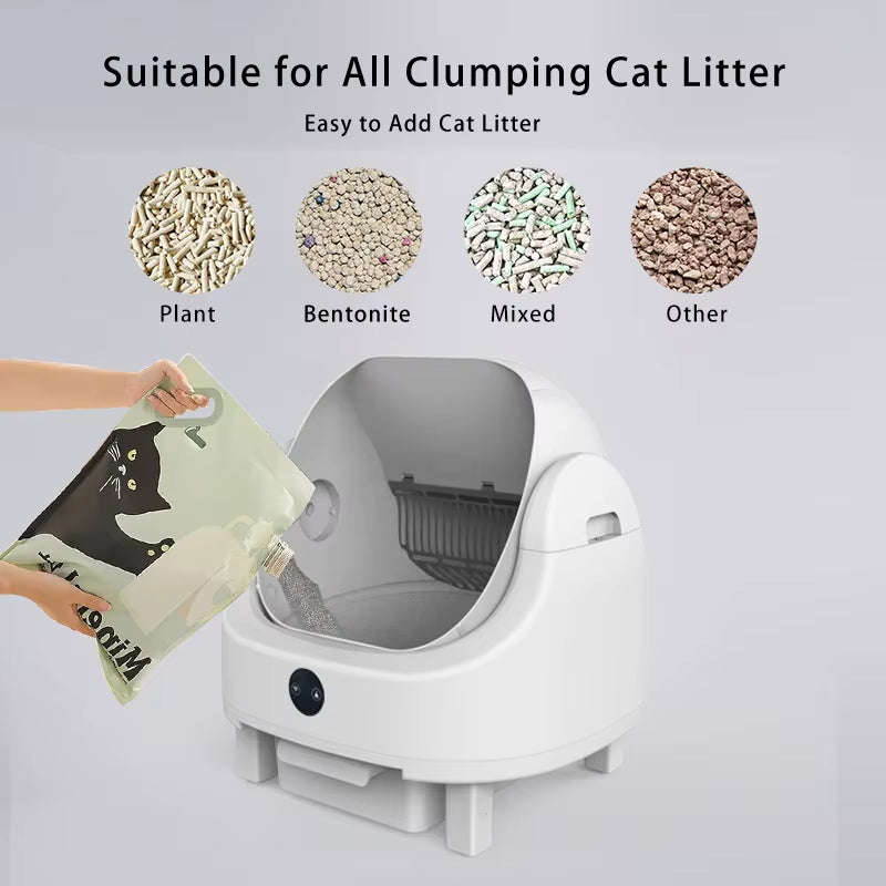 Revolutionary Auto Cat Litter Box: Large Capacity, Smart App Control, and Odor-Free Design for Happy Cats