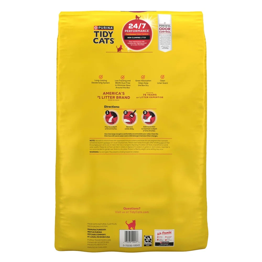 Experience Ultimate Freshness with Purina 48Lb Multi-Cat Non-Clumping Cat Litter – Superior Odor Control and Low Dust for Happy Cats!