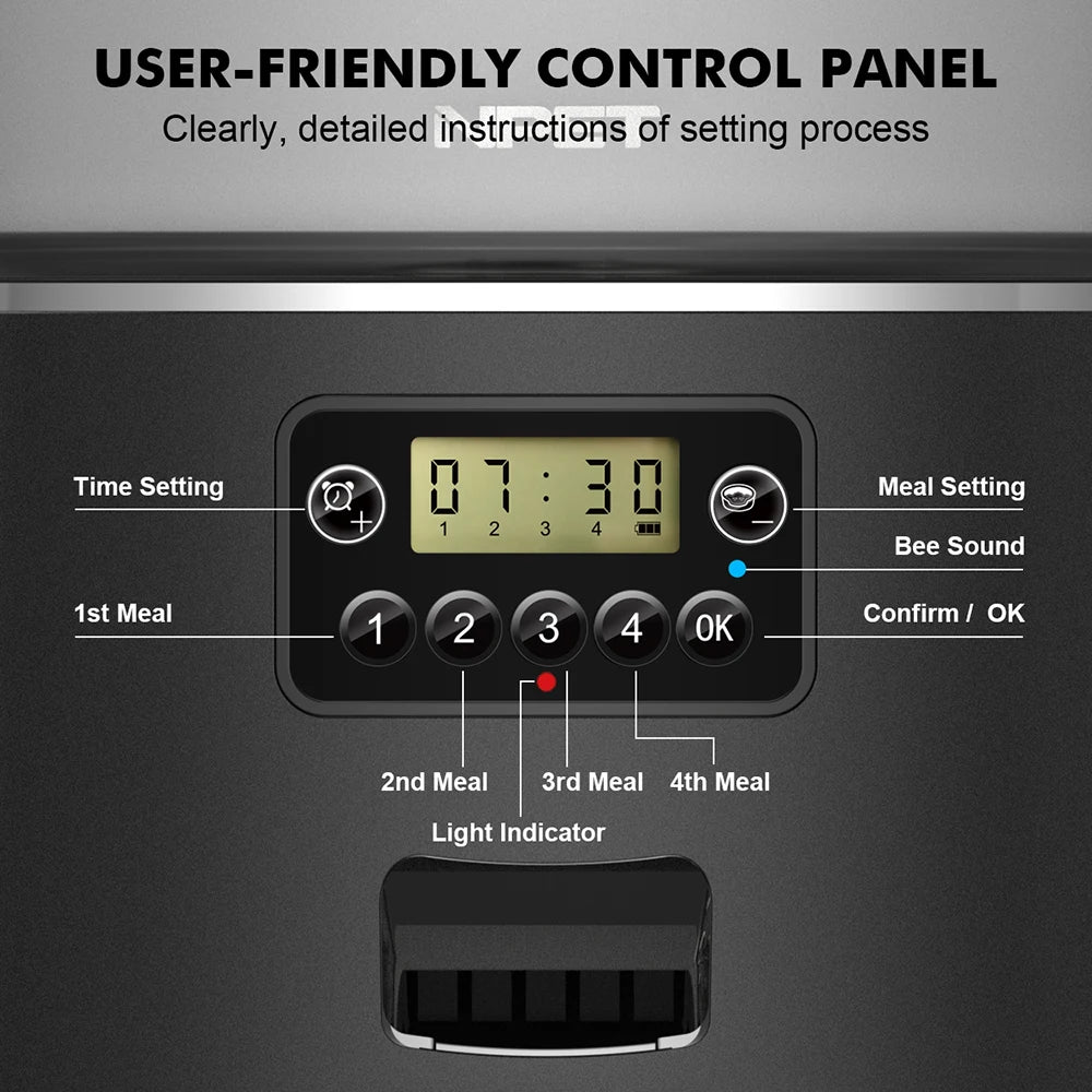 Revolutionize Mealtime with the NPET 4L Automatic Smart Pet Feeder - Perfect for Cats and Dogs! Customize Portions for Healthy Eating!