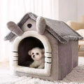 Cozy All-Season Dog House Bed - Removable and Washable Pet Sofa for Small Dogs and Cats