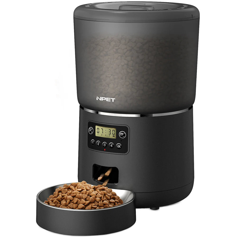 Revolutionize Mealtime with the NPET 4L Automatic Smart Pet Feeder - Perfect for Cats and Dogs! Customize Portions for Healthy Eating!